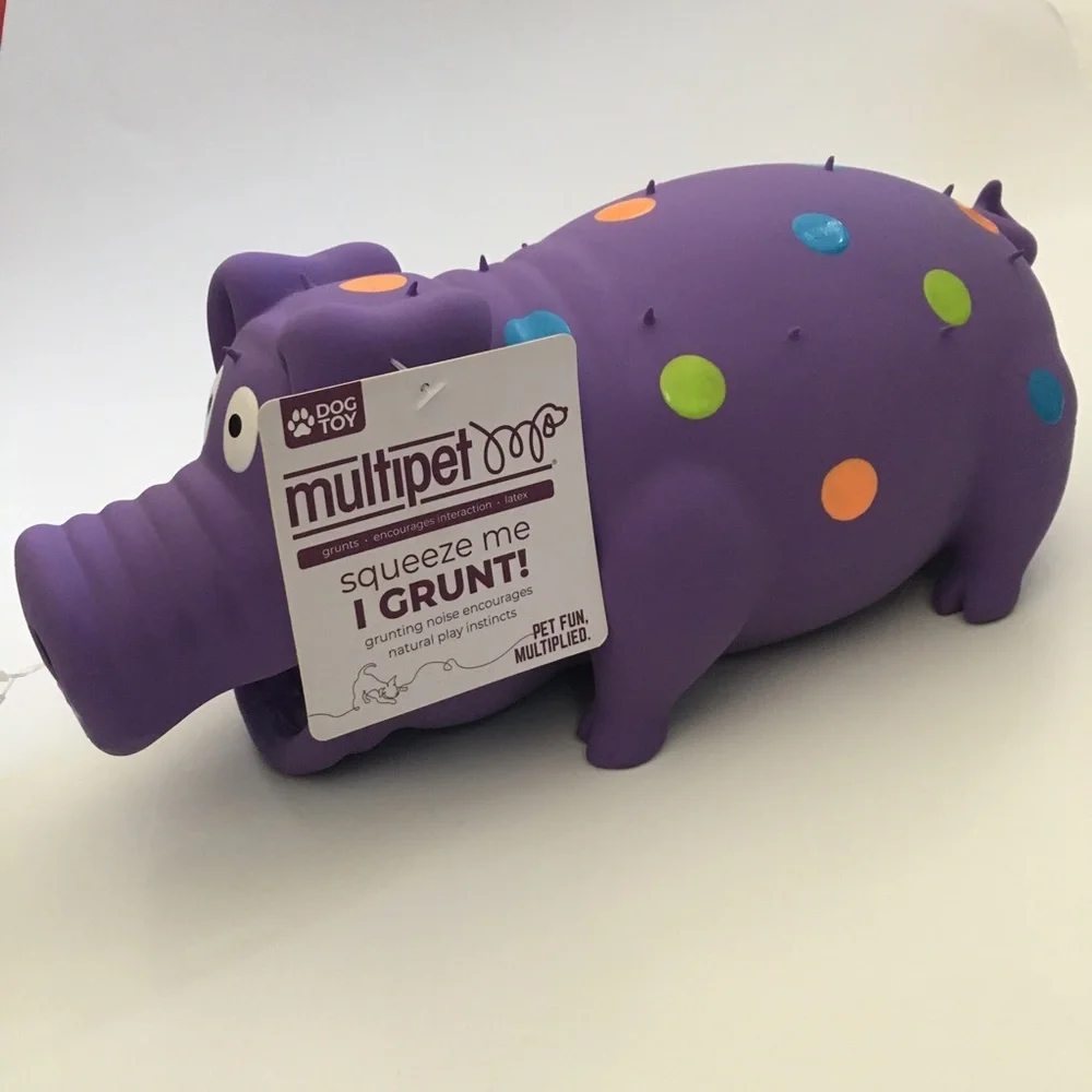 12” Dog Toy Multipet Grunting Pig Goblet for XL Pets